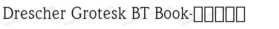Drescher Grotesk BT Book字体转换 Drescher Grotesk BT Book字体转换